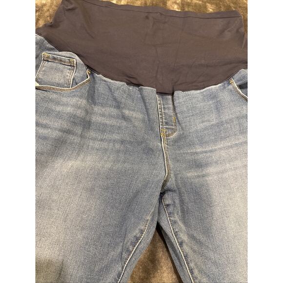 Old Navy Women's Maternity Jeans Skinny Full Panel Blue Med Wash Size 20 Short - Picture 6 of 14